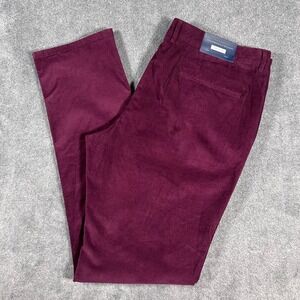 Holderness & Bourne Corduroy Pants Burgundy Red Tailored Fit Golf Mens 40x34 NWT